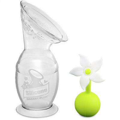Haakaa silicone breast pump with flower stopper