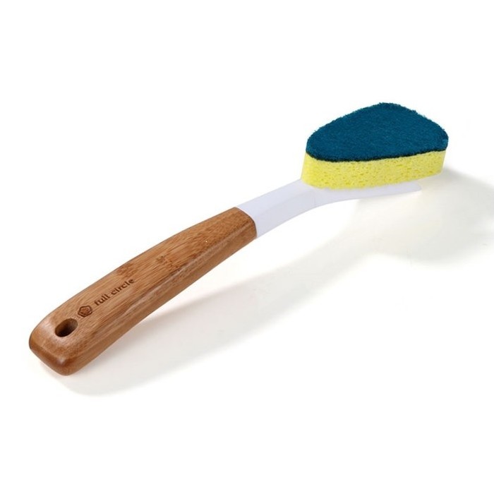 Eco friendly sponge with wooden handle