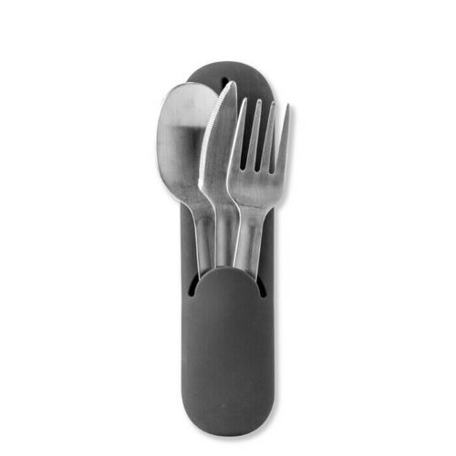 FLONOZZ Travel Cutlery Set with Case, 4Pcs Reusable Plastic