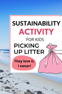Sustainability activity: Kids Picking Up Trash Pinterest pin