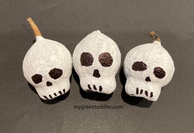 gumnut skull halloween craft