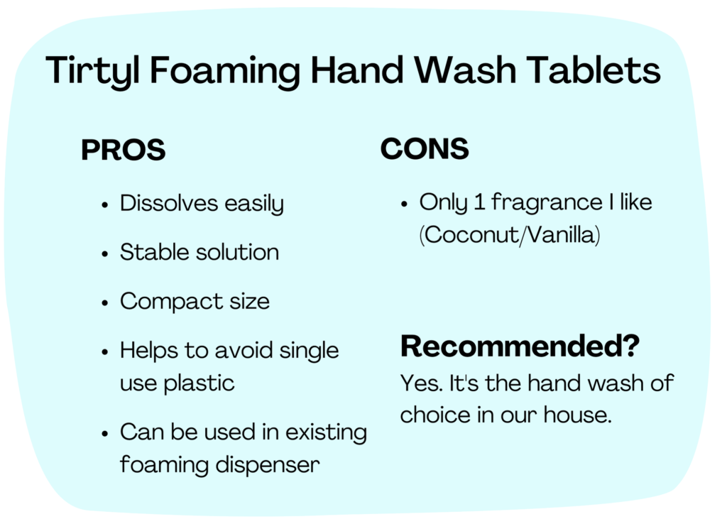 Tirtyl review - hand wash tablet pros and cons