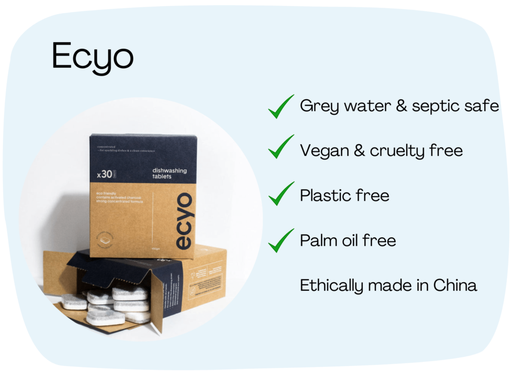 Ecyo eco friendly dishwasher tablets features